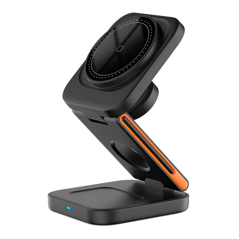 Station de Charge Magnétique 3-en-1 – Compatible iPhone, Apple Watch & AirPods