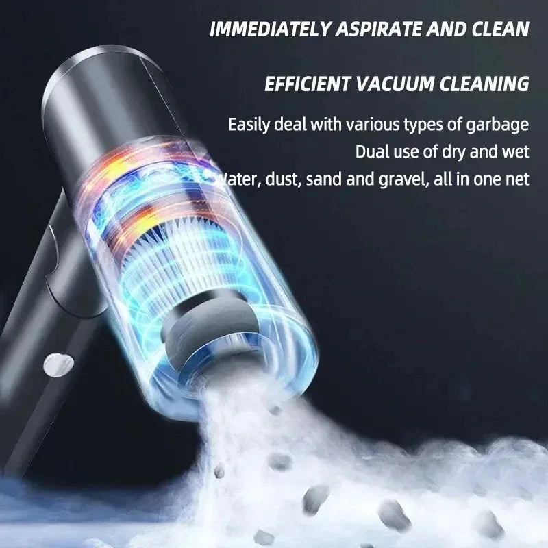 Aspirateur Sans Fil 120W – Double Usage Voiture & Maison, Grande Aspiration
