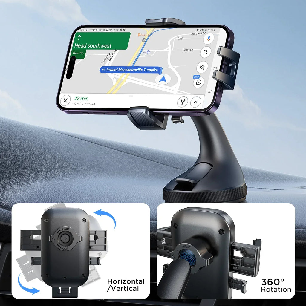 Support Téléphone Voiture Joyroom – Ventouse Forte, Mains Libres & 360°