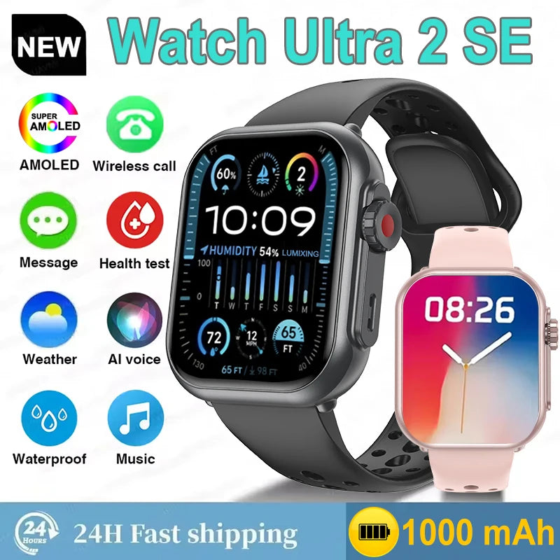 Smartwatch Watch Ultra 2 SE – AMOLED, GPS, Appels Bluetooth & 1000mAh