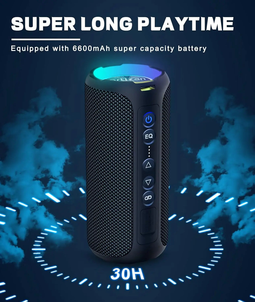 Enceinte Bluetooth Portable Ortizan 40W – IP7, 30H, Basses Puissantes