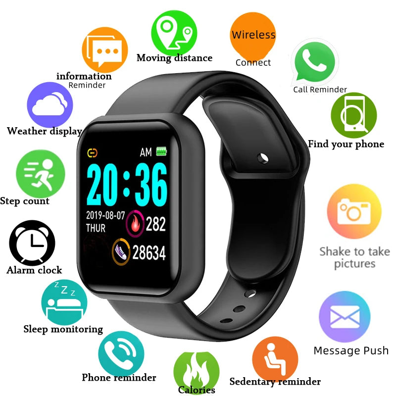 Montre Connectée D13 – Musique, Fitness, Sommeil & Bluetooth