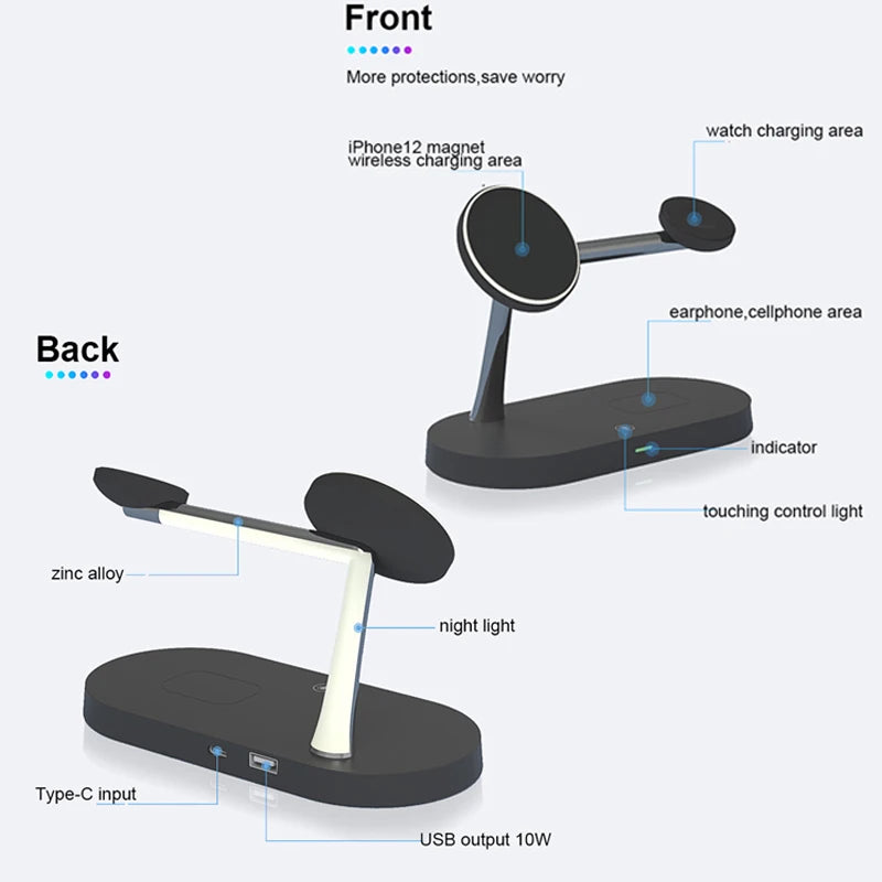 Support de Charge Sans Fil 3-en-1 – iPhone, Apple Watch & AirPods