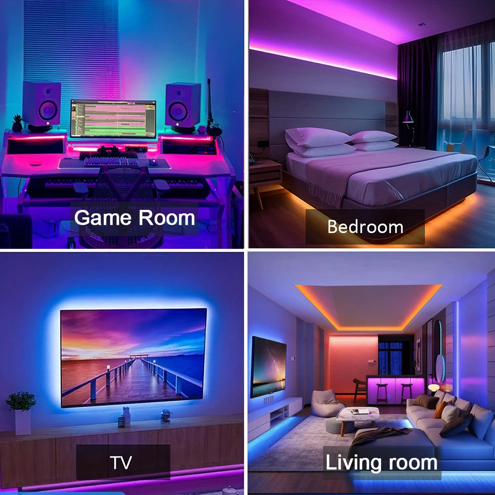 Ruban LED RGB – 5m à 30m, Contrôle APP, Décoration Chambre & Salon
