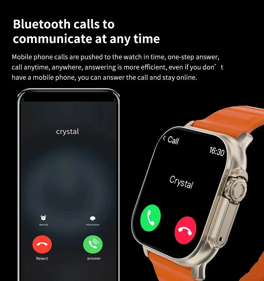 Montre Connectée LAXASFIT – Appels Bluetooth, Alertes & Moniteur Cardiaque