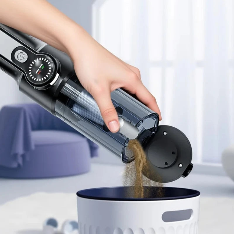 Aspirateur Voiture Sans Fil – Bouton Unique, Grande Aspiration & Mini Portable