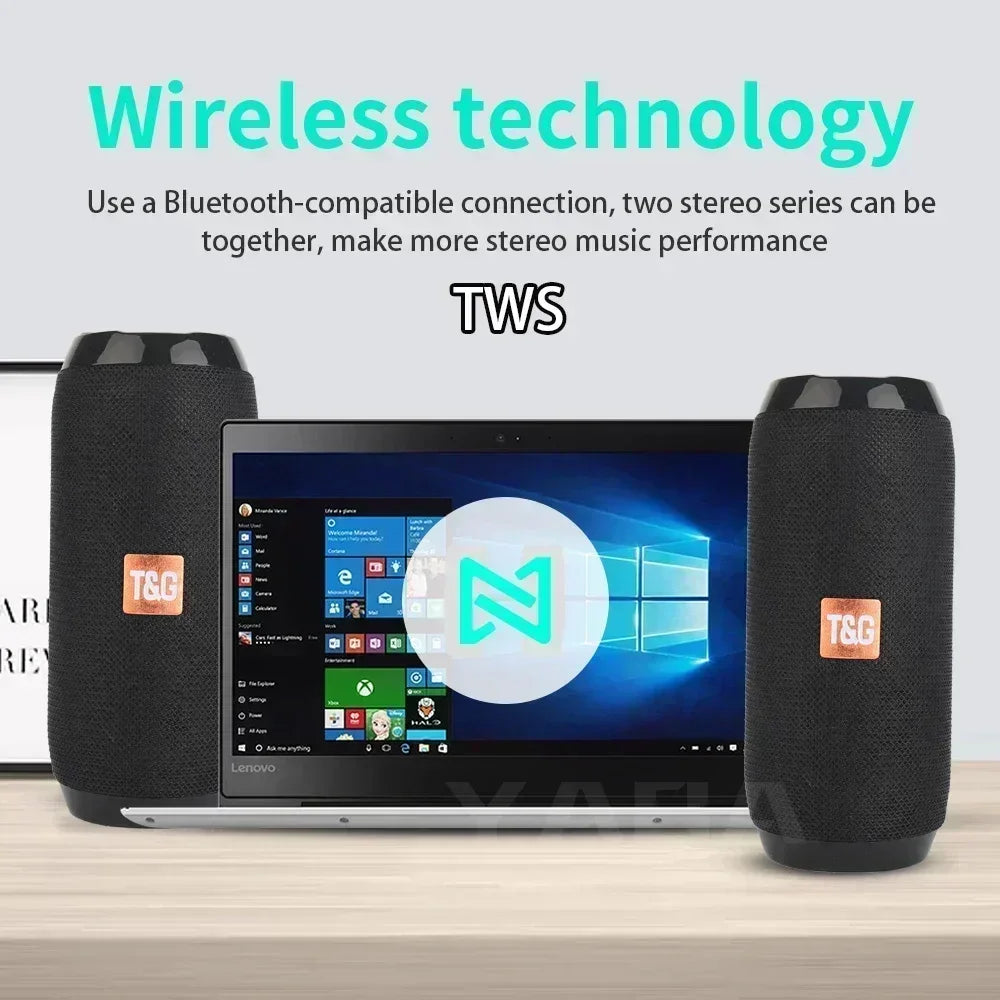 Enceinte Bluetooth Portable Waterproof – Subwoofer, FM & Son Surround