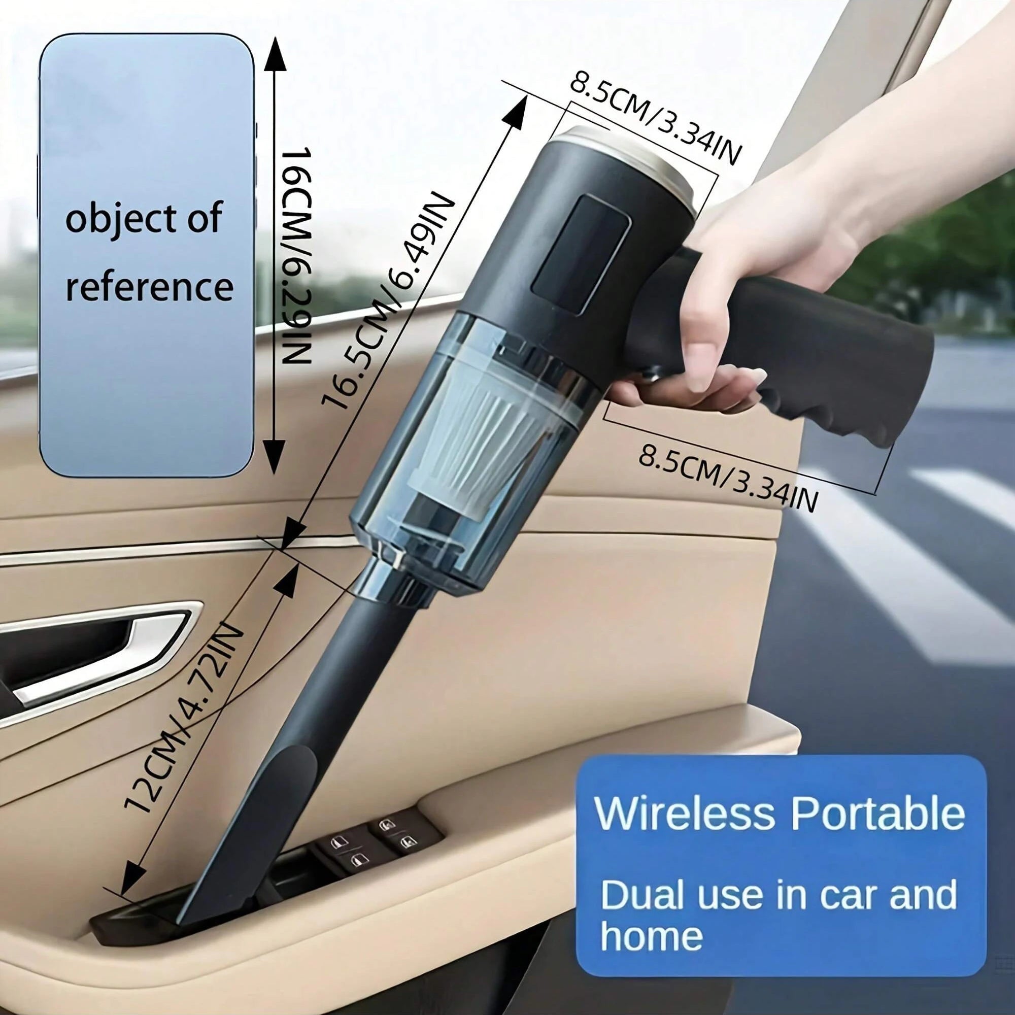 Aspirateur Portable 3-en-1 – Rechargeable USB, Aspiration & Soufflage Puissants