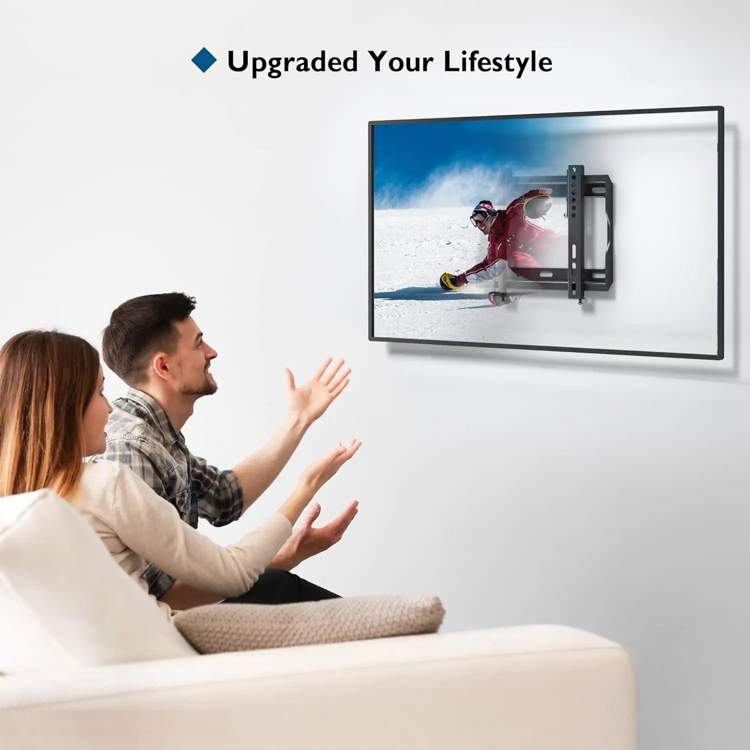 Support TV Mural Fixe BEISHI – 30"-80", VESA 600x500mm, Jusqu’à 70kg