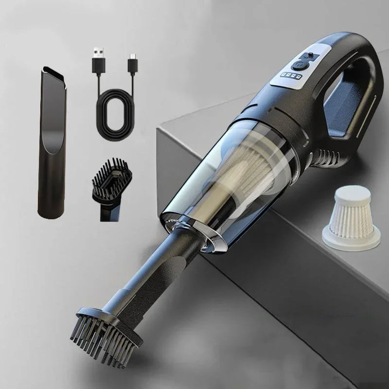 Aspirateur Portable 120W USB – Sans Fil, Voiture, Maison, Bureau & Poils d’Animaux