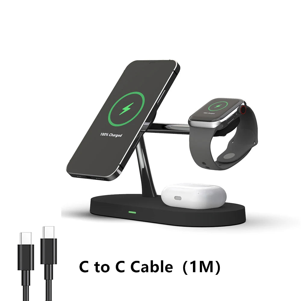 Support de Charge Sans Fil 3-en-1 – iPhone, Apple Watch & AirPods