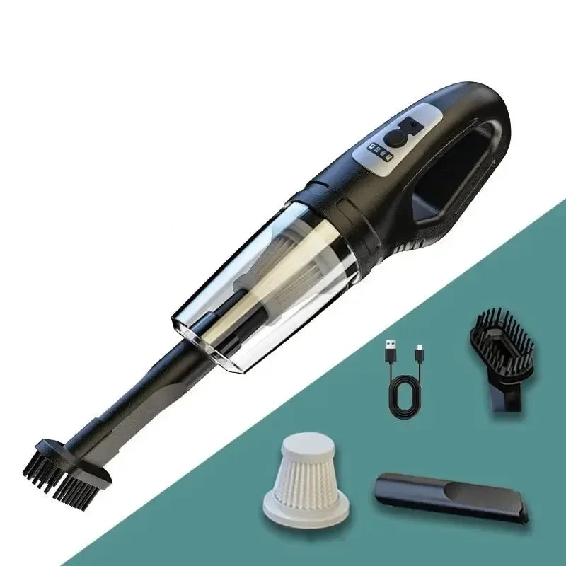 Aspirateur Portable 120W USB – Sans Fil, Voiture, Maison, Bureau & Poils d’Animaux