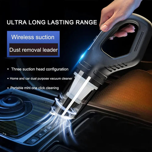 Aspirateur Portable 120W USB – Sans Fil, Voiture, Maison, Bureau & Poils d’Animaux