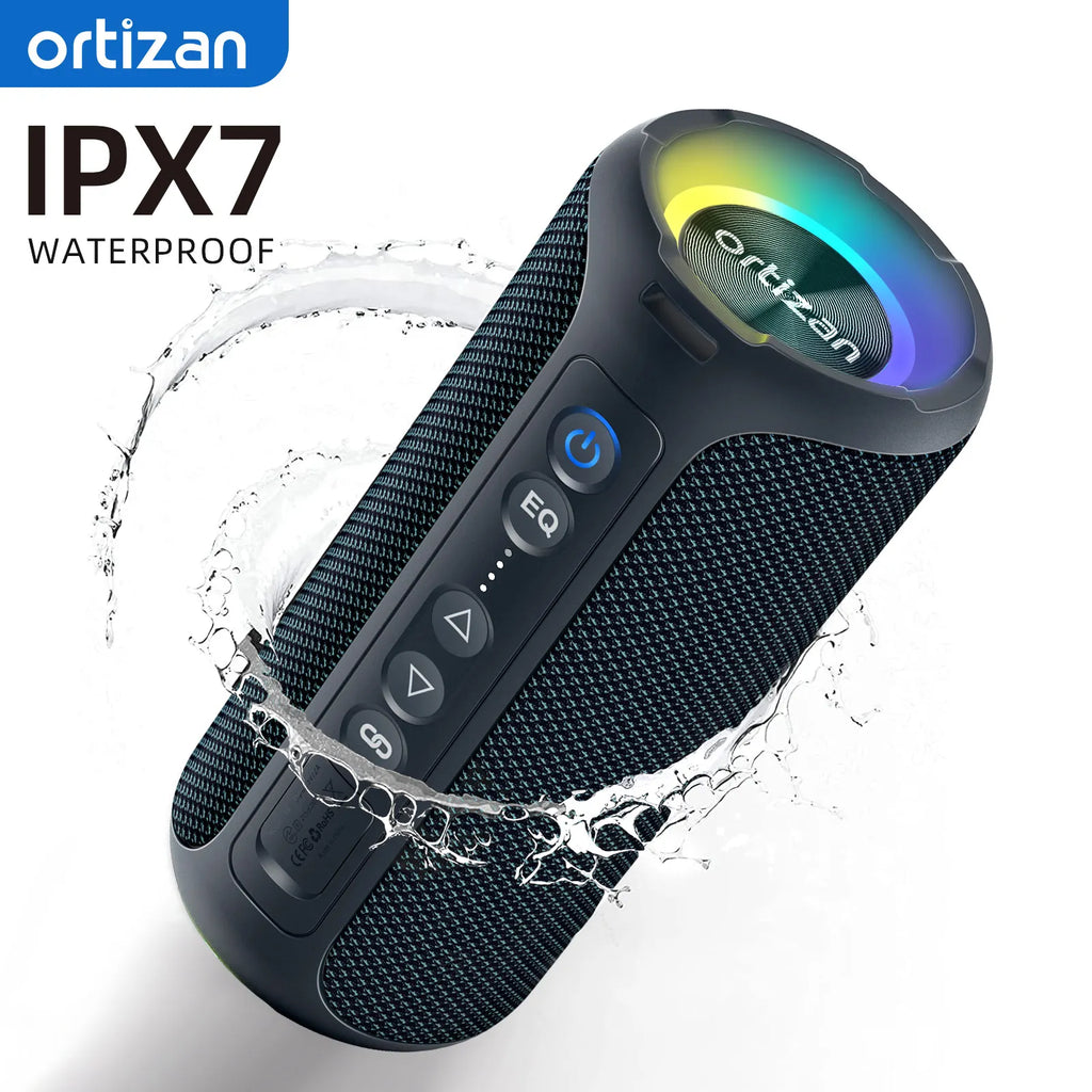 Enceinte Bluetooth Portable Ortizan 40W – IP7, 30H, Basses Puissantes
