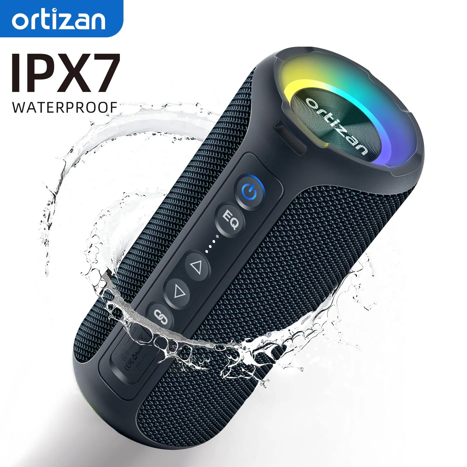 Enceinte Bluetooth Portable Ortizan 40W – IP7, 30H, Basses Puissantes