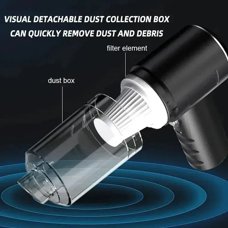 Aspirateur Sans Fil 120W – Double Usage Voiture & Maison, Grande Aspiration