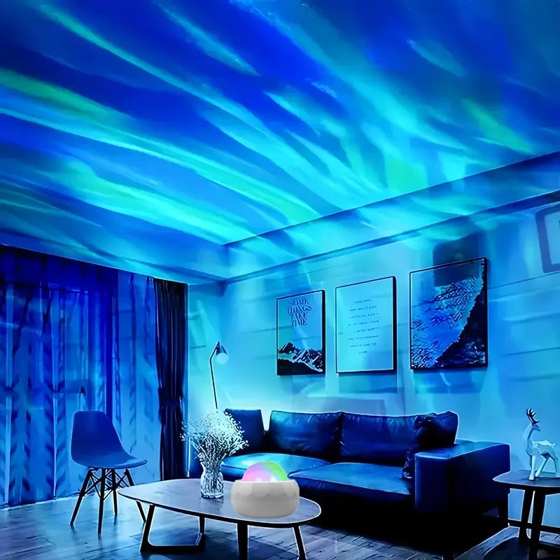 Projecteur Aurora LED Galaxy – 7 Modes RGB, Rotation 360° & Télécommande