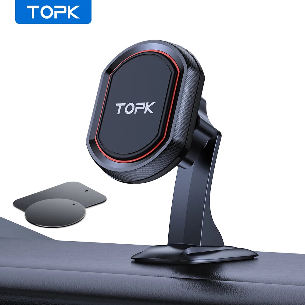 Support Téléphone Voiture TOPK – Magnétique Tableau de Bord, Super Aimant