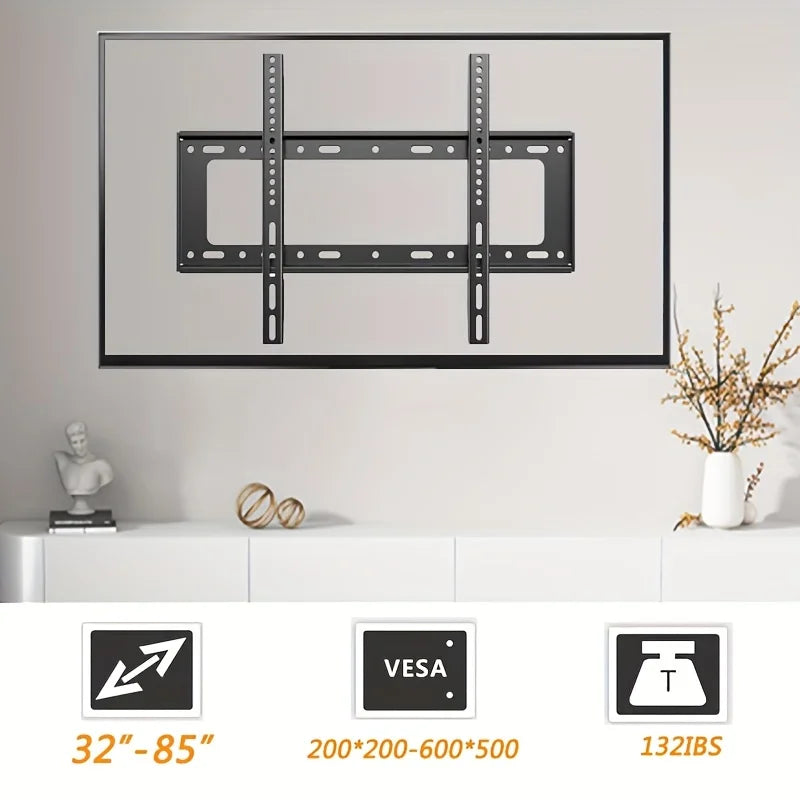 Support TV Mural Fixe BEISHI – 30"-80", VESA 600x500mm, Jusqu’à 70kg