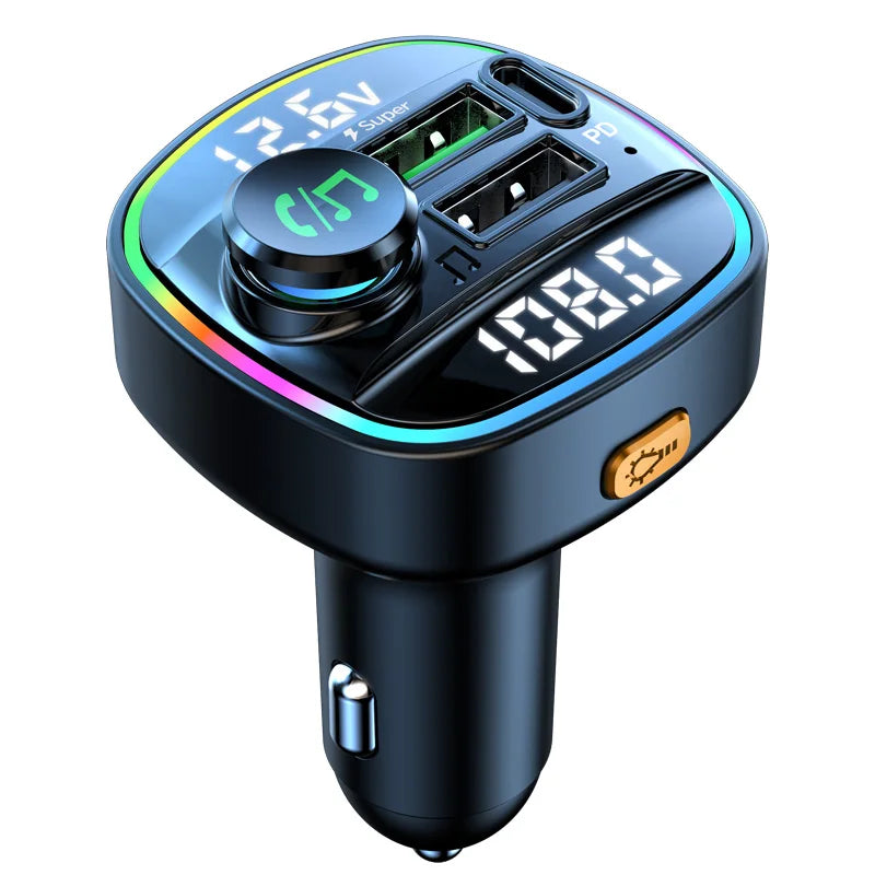 Transmetteur FM Bluetooth 5.0 – Charge Rapide 22.5W, Mains Libres & MP3