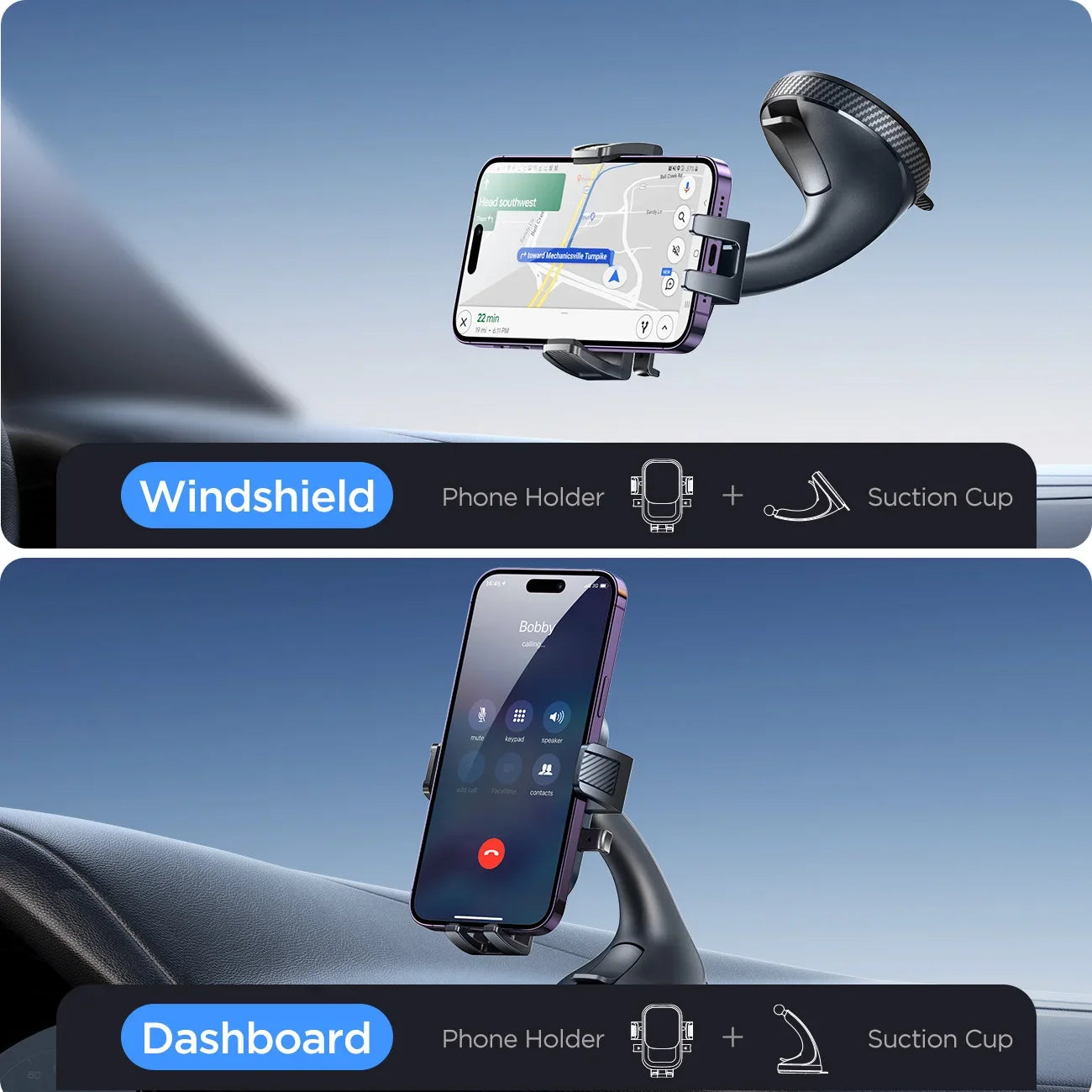 Support Téléphone Voiture Joyroom – Ventouse Forte, Mains Libres & 360°