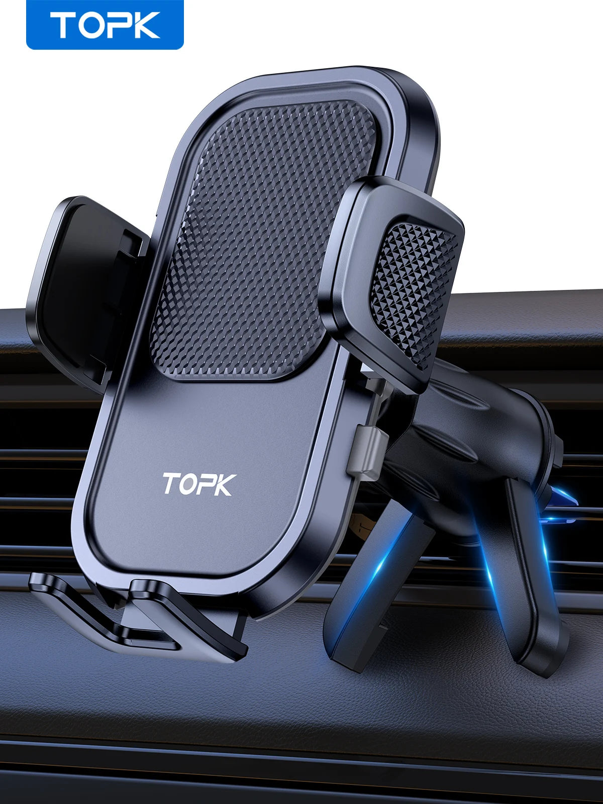 Support Téléphone Voiture TOPK Gravité – Grille d’Aération, Universel & Mains Libres
