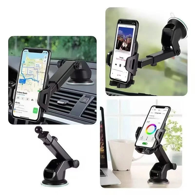 Support Téléphone Voiture Ventouse Universel – Pare-Brise, 360° & Tous Smartphones