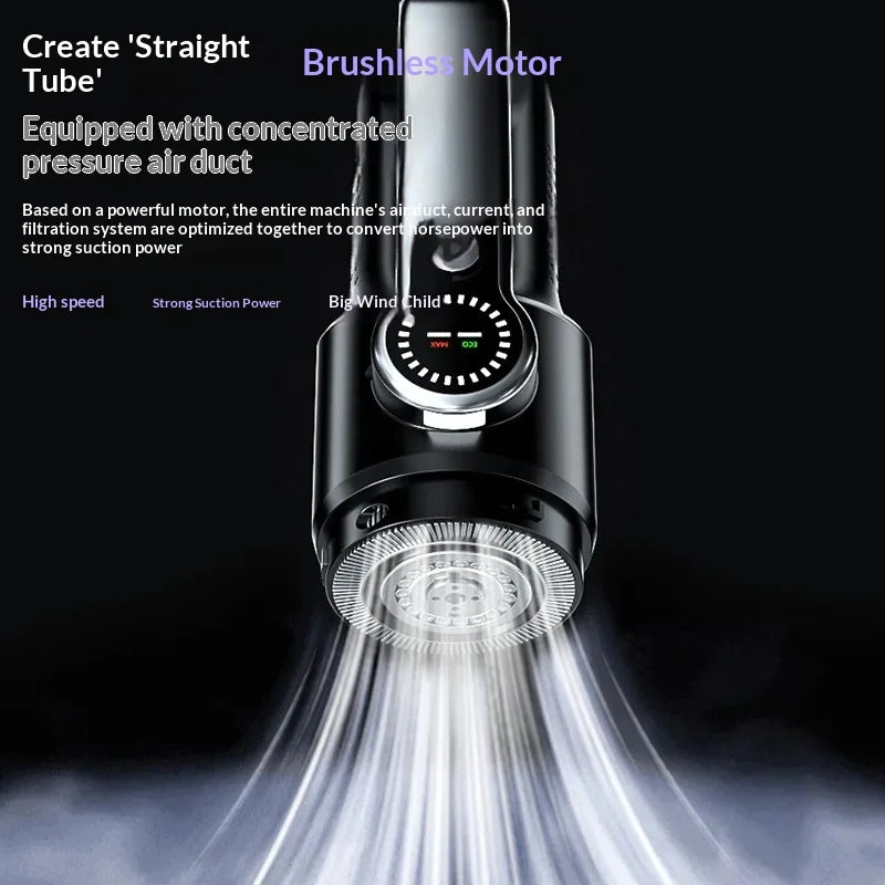 Aspirateur Voiture Sans Fil – Bouton Unique, Grande Aspiration & Mini Portable