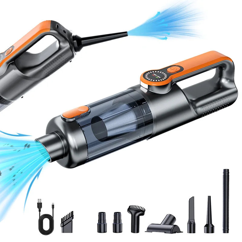 Aspirateur Voiture Sans Fil – Bouton Unique, Grande Aspiration & Mini Portable