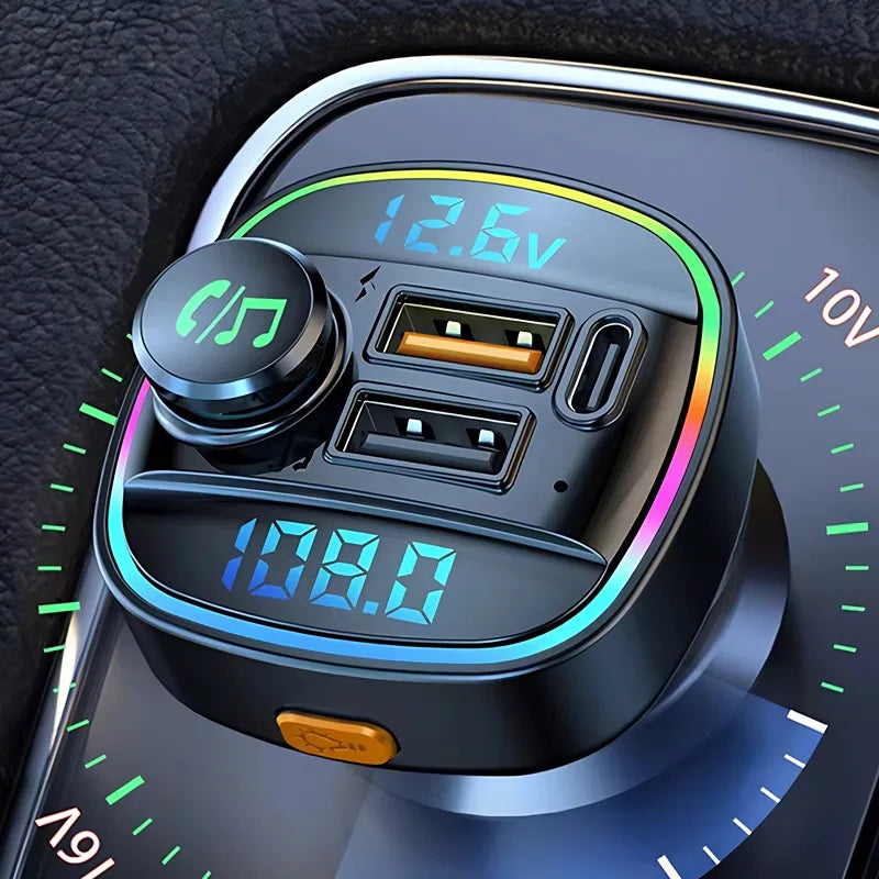 Transmetteur FM Bluetooth 5.0 – Charge Rapide 22.5W, Mains Libres & MP3