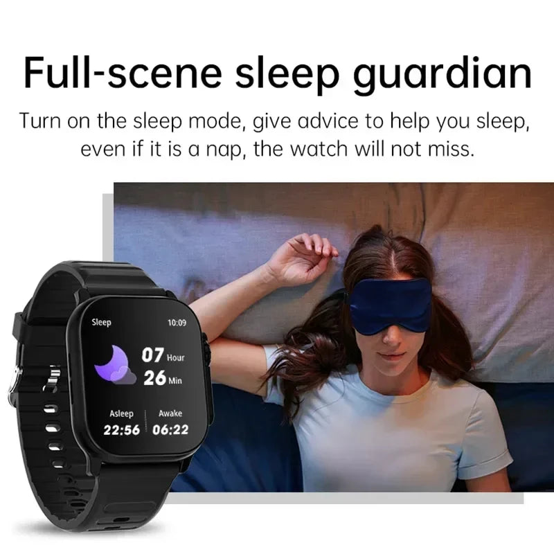 Montre Connectée LAXASFIT – Appels Bluetooth, Alertes & Moniteur Cardiaque