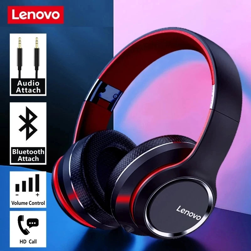 Casque Bluetooth Lenovo HD200 – Pliable, HiFi Stéréo & Réduction de Bruit