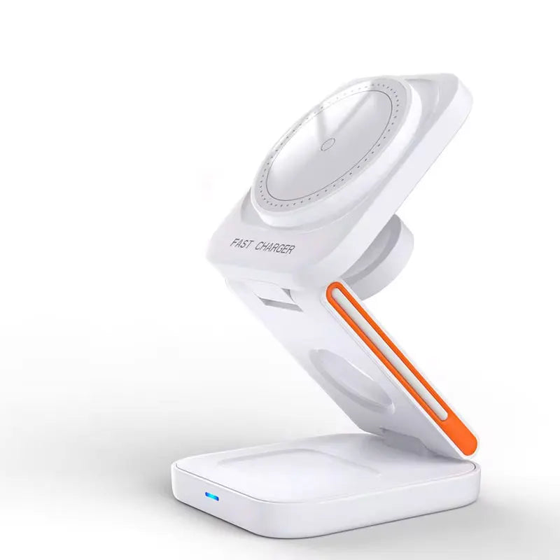 Station de Charge Magnétique 3-en-1 – Compatible iPhone, Apple Watch & AirPods