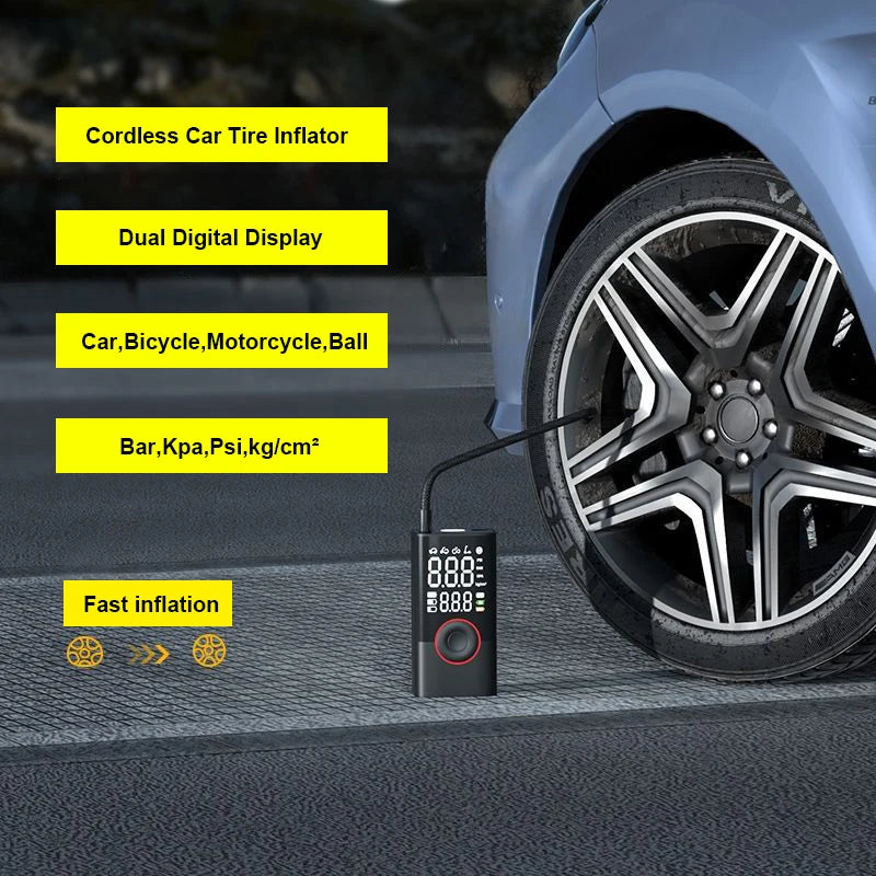 Gonfleur de Pneus Intelligent LEIBOO 150PSI – Numérique, Portable & Multifonction
