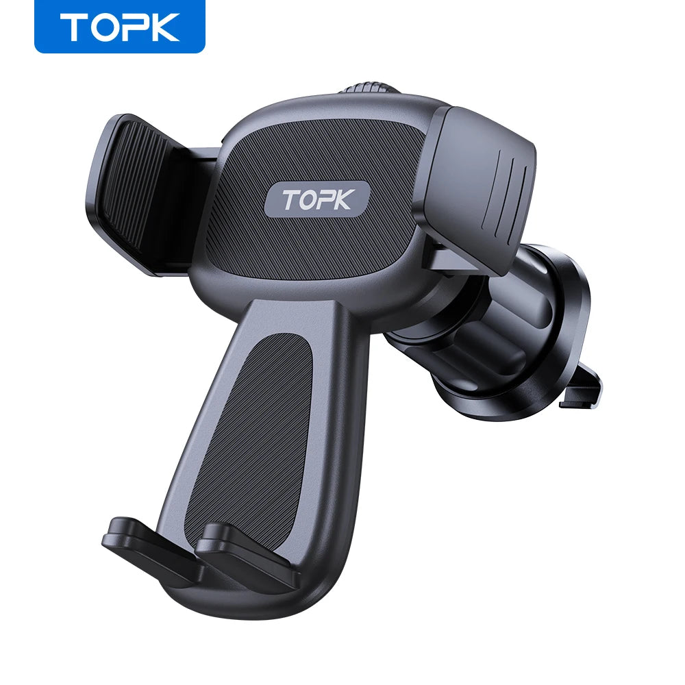 Support Téléphone Voiture TOPK Militaire – Clip Métal Grille Aération, Ultra-Solide