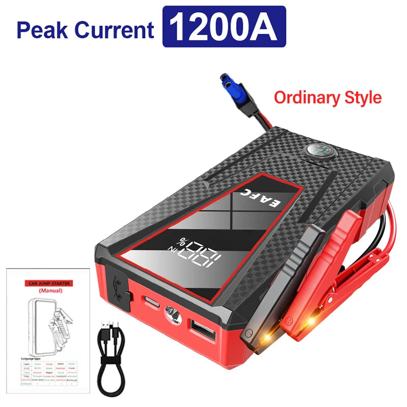 Booster de Démarrage Voiture 2000A – Power Bank 12V, Urgence Auto