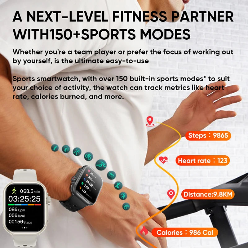 Smartwatch Watch Ultra 2 SE – AMOLED, GPS, Appels Bluetooth & 1000mAh